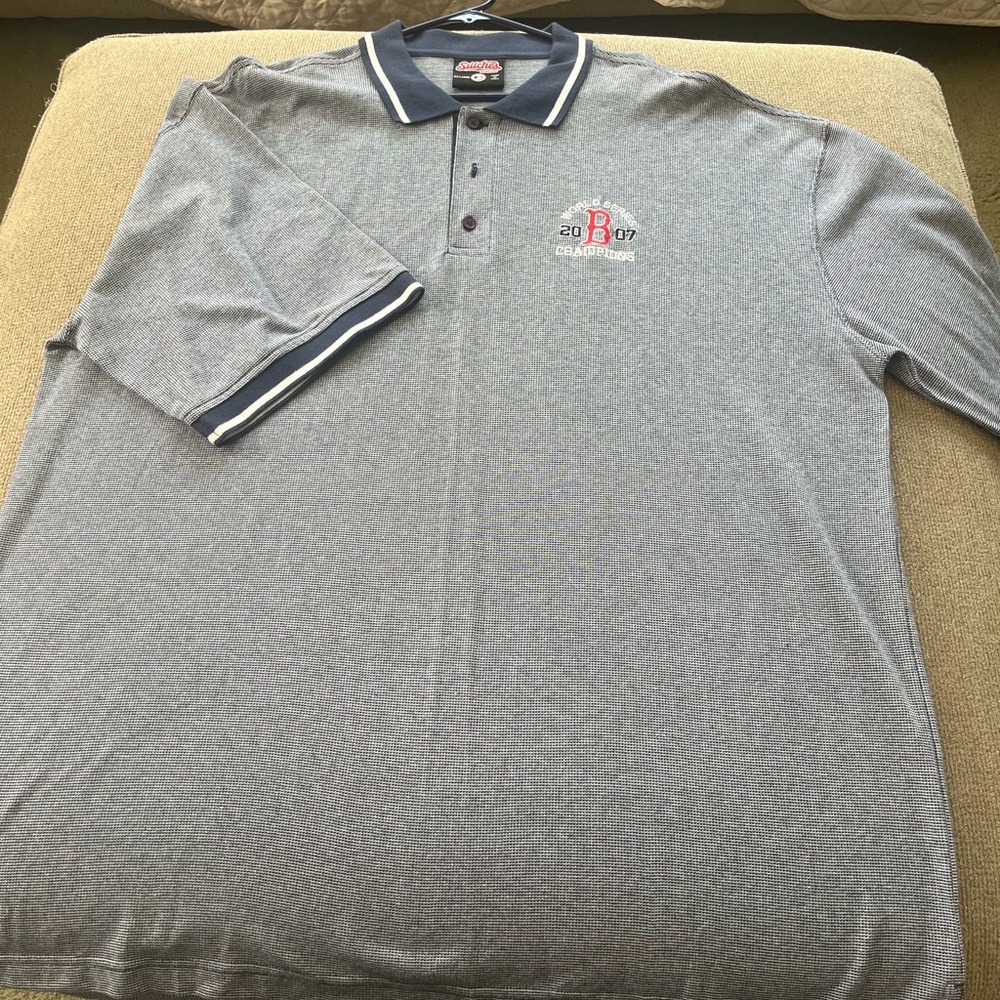 STITCHES BOSTON RED SOX  2XXL Men's Blue Polo Shirt XXL